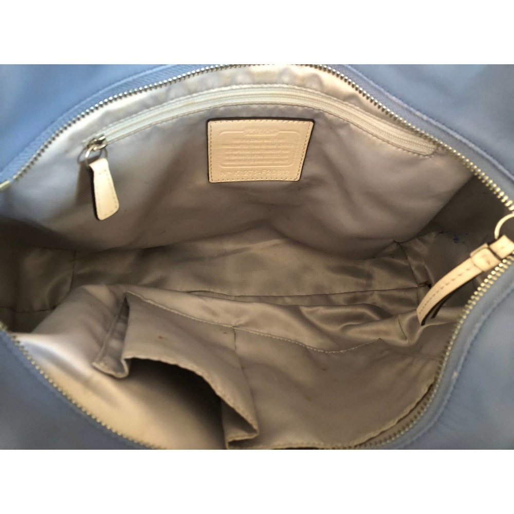Coach Blue and Cream Signature Tote - Picture 9 of 10
